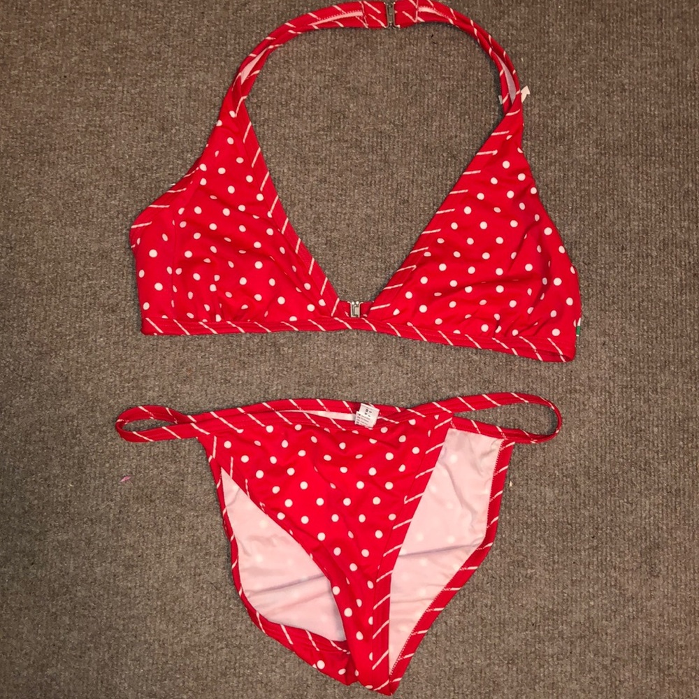 Moschino bikini red with white dots us 38/XL